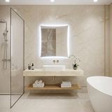 Aypars Atölye Modern Led Banyo Aynası – Dokunmatik, Dim Edilebilir, 3000k Günışığı Beyaz