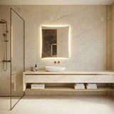 Aypars Atölye Modern Led Banyo Aynası – Dokunmatik, Dim Edilebilir, 3000k Günışığı Sarı