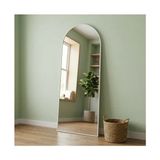 Aypars Atölye Modern MDF çerçeve Kemer Form Boy Aynası 40X120 cm – Minimalist Ince Beyaz Çerçeveli Dekoratif Duvar Aynası 2026 Trend - 40 x 120 cm