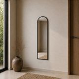 Aypars Atölye Modern MDF çerçeve Kemer Form Boy Aynası 40X120 cm – Minimalist Ince Gri Çerçeveli Dekoratif Duvar Aynası 2026 Trend - 40 x 120 cm