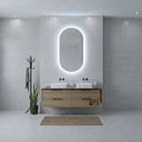 Aypars Atölye Modern Oval Led Banyo Aynası – Dokunmatik, Dim Edilebilir, 3000k Günışığı Beyaz