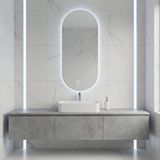 Aypars Atölye Modern Oval Led Banyo Aynası – Dokunmatik, Dim Edilebilir 6500k Beyaz Işık