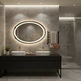 Aypars Atölye Oval Led Dokunmatik Banyo Aynası – Dimmerli Günışığı 3000k Sarı