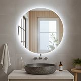 Aypars Atölye Yuvarlak Dimmable Led Banyo Aynası – 6500k Beyaz Işık
