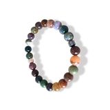 Ayrestyle Hint Akik Doğal Taş Bileklik 8mm Küre Kesim – Esnek 18-19 cm – Unisex Kadın Erkek Bileklik – Meditasyon, Denge ve Hediye İçin Doğal Taş Takı