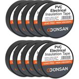 Ayrex 10 Adet Günsan Siyah Izole Bant 0.13X18MMX10M - Çok Renkli - Genel