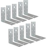 Ayrex 10 Adet Mobilya Dolap Duvar Sabitleme Metal Köşebent 40X80X80 mm Bağlantı Aparatı L Demir - Çok Renkli - Genel