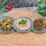 Ayrex 18 cm Paslanmaz Krom Çelik Yuvarlak Servis Tabağı, Kararmaz, Desenli, Salata Meze Köfte Su - 1 Parça - Çok Renkli