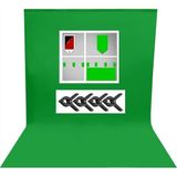 Ayrex 200X300 cm Chromakey Green Screen Greenbox Yeşil Fon Perde - Çok Renkli