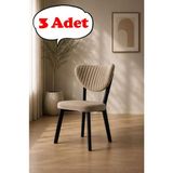 Ayrex 3 Adet Elma Sandalye Modern Kadife Kapitone Sırtlı Mutfak Yemek Odası Balkon Kafe Sandalyes