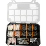 Ayrex 5n Vera 627 Parça Vida Dübel Seti, 12 Bölmeli Organizer Kutu, Çivi, Pul, Kanca ve Bits Ucu - Genel - Çok Renkli