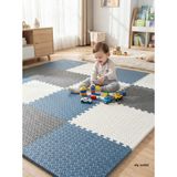 Ayrex 6 Parça 50X50 Puzzle Mat - 100X150 cm Kurulumlu Oyun Spor Matı Puzzle Halı Tatami 13M (Beya - Standart