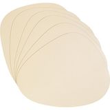 Ayrex 6'li Bej/taş Renk Suni Deri Amerikan Servis Set 45 x 36 cm - 0,5 x 9 cm - Çok Renkli