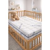 Ayrex Artex 12CM Nano Süngerli Bebek Çocuk Beşik Yatağı 60X120 Yıkanabilir Kılıflı Park Yatak Oyun Parkı - Ahşap