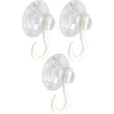Ayrex Askılı Vantuz Öpücük 4 cm 3 Adet Büyük Kancalı Cam Vantuzu Pvc Vantuz Mutfak Banyo Pen - Çok Renkli - Genel