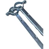 Ayrex Balkon Çamaşır Askısı 45CM Nikelajlı Demir Küpeşte Askılığı - 6mt Izoleli Çelik - Genel