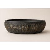 Ayrex Beton Aranjman ve Bonsai Saksısı Antrasit Gold 25-30 cm Çap Yuvarlak - 1 - Çok Renkli