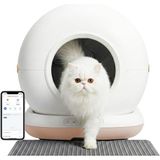 Ayrex CB001 Akıllı Otomatik Kedi Tuvaleti, App ile Uzaktan Kontrol, 75LT Hazne, 7lt Çöp Haznesi, - 0,5 x 9 cm - Renkli