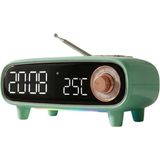 Ayrex Dexxony Dx-98 Retro Bluetooth Hoparlör Fm Radyo Dijital Çalar Saat (Yeşil) / Rgb Ambiyans I - Çok Renkli