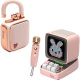 Ayrex Divoom Ditoo-5m Karaoke Mikrofonlu Bluetooth Hoparlör ve Ses Kayıt Özellikli Lovelock Hediy - 1 Parça