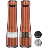 Ayrex Elektrikli Tuz ve Karabiber Öğütücü Seti, Baharat Değirmenleri, Paslanmaz Çelik, Serami - Çok Renkli - 0,5 ml