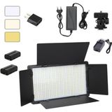 Ayrex Fototekfotograf 600 LED Pro LED-600 Youtube Video Işık Panelli Kamera Işığı Batarya Şar - Çok Renkli