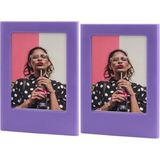 Ayrex Fujifilm Instax Mini Film Uyumlu 2'li Mıknatıslı Fotoğraf Çerçeve Seti, Mor