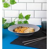 Ayrex Giftmoda Ahşap Chopstick ve Noodle Makarna Tabağı Set Gri - Çok Renkli - Genel