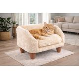 Ayrex Gobypet Peluş Kedi Koltuğu – Yumuşak ve Lüks Kedi Köpek Yatağı, Çıkarılabilir ve Y - Çok Renkli - Metal