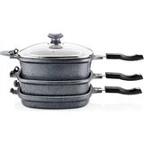Ayrex Granit Multi Cooker Çok Amaçli Tencere Tava Seti - Çok Renkli - Genel