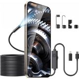Ayrex Iphone Android Için Işıklı Endoskop Kamera: 8 LED Işıklı 1920P Hd Yılan Kamera Boresc - Genel