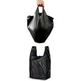 Ayrex Kalbi Ticaret Kalın Siyah Poşet Orta Boy 5 kg Hışır Atlet Poşet Market Manav Poşeti Ç� - Genel