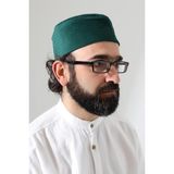 Ayrex Kapitone Yıldız Desenli Kadife Kalıp Namaz Takkesi Yeşil - Genel