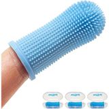 Ayrex Kedi Parmak Fırça Kedi Silikon Diş Fırçası Diş Eti Plak Tartar Yumuşak Hijyenik Saklam - Çok Renkli