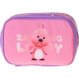 Ayrex Kids Loopy Baskılı Lila - Pembe Kız Çocuk Organizer Kalem Çantası - Kalemlik - L5295 - Renkli - Genel
