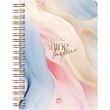 Ayrex Le Color Marble Spiralli Defter Çizgili Rise 17X24 cm - Çok Renkli - Genel