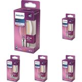 Ayrex LED Classic 40W B35 E14 Mum Tipi Beyaz Işık Dim Edilmez Filament LED Ampul 5li Paket - 0,5 W - Altın