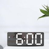 Ayrex LED Dijital Masa Saati Alarm Termometre Tarih Masaüstü Saat Siyah - 1 Adet - Çok Renkli