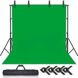 Ayrex Lens Chromakey - Green Screen - Greenbox Yeşil Fon Perde (2x2 M) + Fon Standı Yeşil