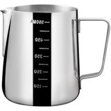 Ayrex Mallart® Paslanmaz Çelik Sütlük - Barista Süt Isıtıcı & Köpürtücü / Latte Art Pitcher / Küçük & Büyük Boy Seçenekli, Ocak Üstü Çelik Süt Potu (550 Ml)