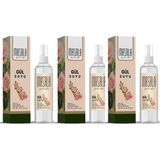 Ayrex Masala 3 Adet Saf Gül Suyu 125 ML%100 Doğal Yağlı Hidrosol - Tonik Rose Floral Water Hydro - Çok Renkli