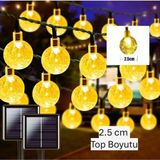 Ayrex Menfry Güneş Enerjili Solar Büyük 50 Ledli Kristal Top 7 Metre Bahçe Teras Balkon Ağaç