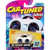 Ayrex Mgae Cartuned Jdm Seri 2 1993 Toyota Supra A90 Diecast Koleksiyon Arabası, Beyaz, Metal Gövd - 10 cm