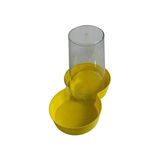 Ayrex Miapet Hazneli Plastik Kedi-Köpek Mama ve Su Kabı 1,5 Lt Yuvarlak Sarı - Çok Renkli
