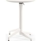Ayrex Moon Katlanır Masa Ø60 cm - Bahçe, Balkon, Kafe, Restoran Için, Iç ve Dış Mekan Süt - Çok Renkli - 1 Adet