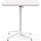 Ayrex Moon Katlanır Masa 70X70 cm - Bahçe, Balkon, Kafe, Restoran Için, Iç ve Dış Mekan Süt - Genel