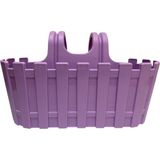 Ayrex Mor Plastik Balkon Saksısı, Çit Desenli, Askılı Çiçeklik, Dekoratif Saksı 28X12 - Genel - Çok Renkli