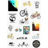 Ayrex Ms Major Selection Bisiklet - Bicycle Baskılı 17'li Özel Tasarım Sticker Seti - Çok Renkli - Genel
