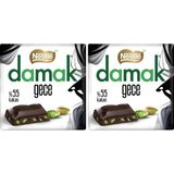 Ayrex Nestlé Damak Gece Antep Fıstıklı Bitter Çikolata, 60 G (2 Paketi) - 0,10 kg