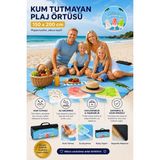 Ayrex Okavango Plaj Havlusu, Piknik Örtüsü, Matı, Çantalı Hasırı, Kamp Battaniyesi, Katlanab - Çok Renkli - 1 Parça